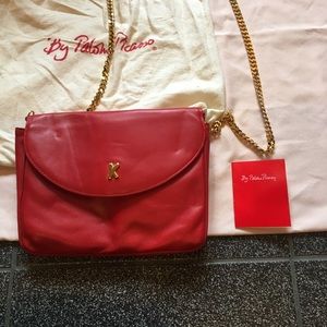 Vintage Red Paloma Picasso Small Leather Crossbody Bag